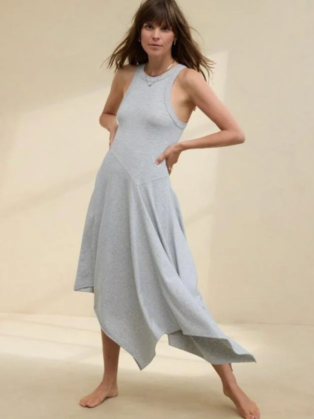 AERIE –Tank Asymmetric Midi Dress – Small